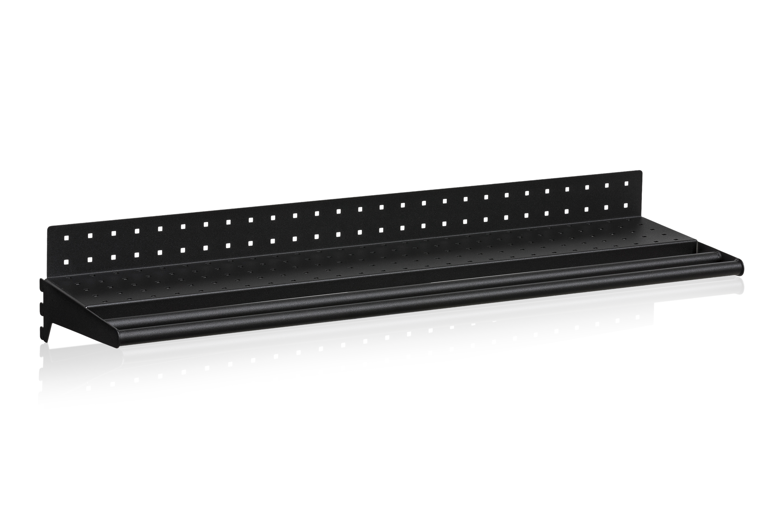 Shelf Perforated including Clothes Rail 900 mm Black