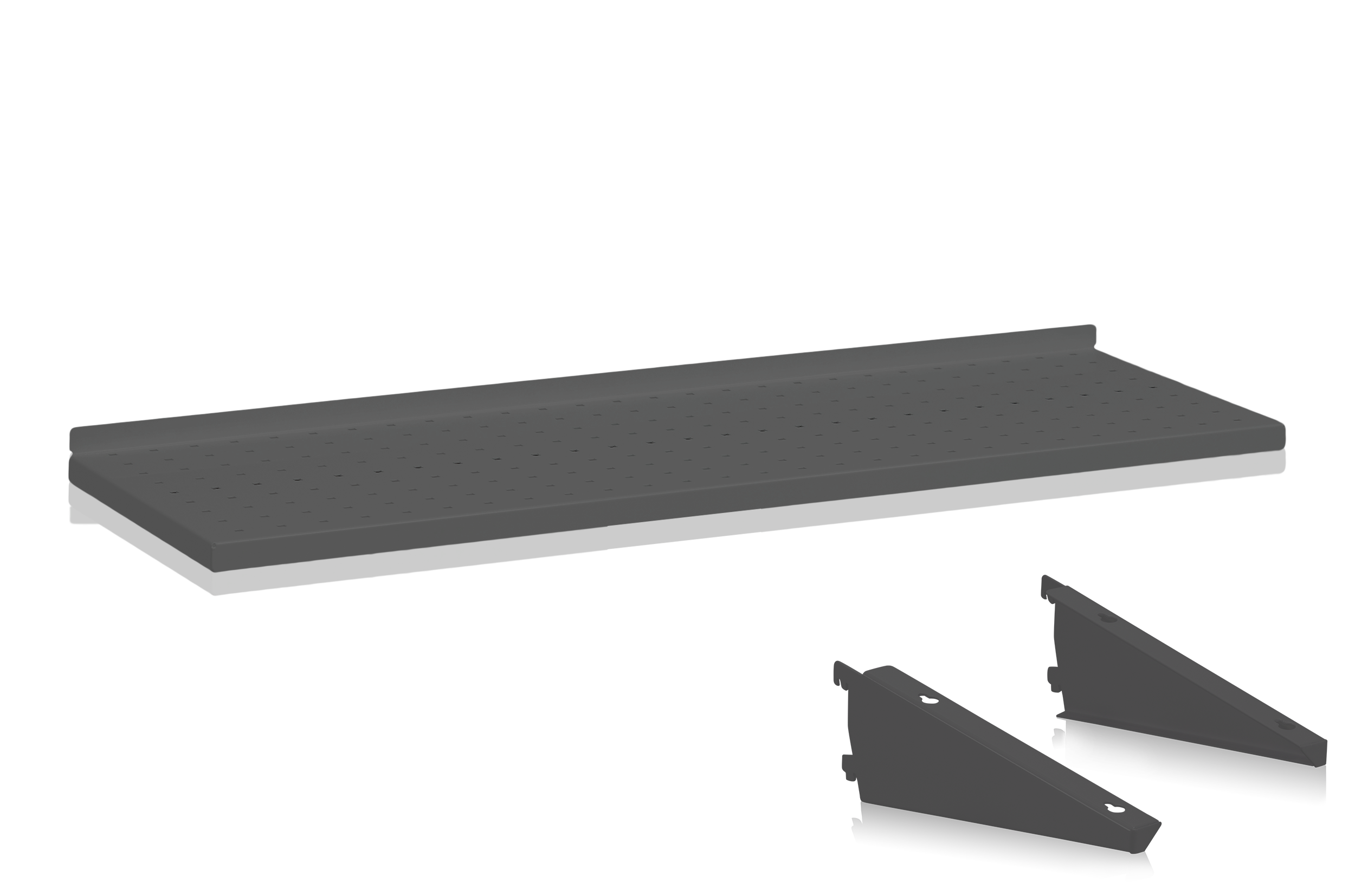 Blechregalboden Perforiert 900x300 mm Regalhalterung Grau
