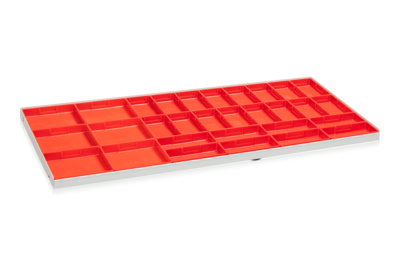 Lådinredning 900x450x35 mm Plastlådor Kombination 3