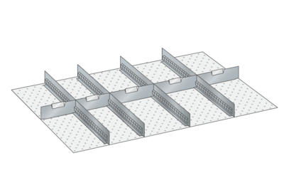 Lådinredning metall 162, 54x36, H=300mm
