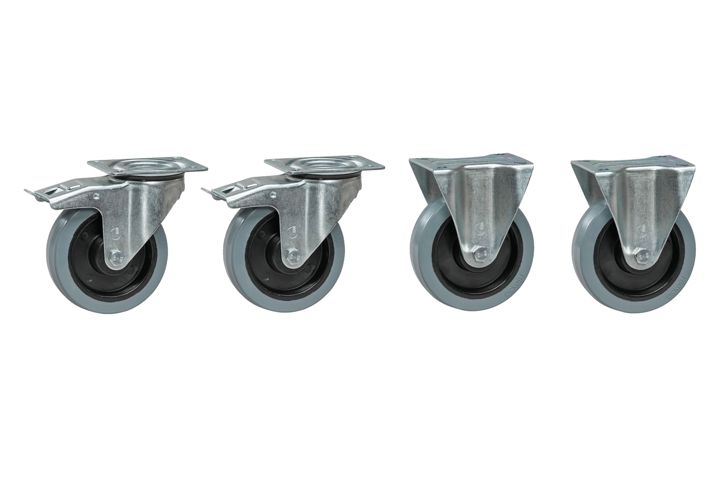 Castor Kit Rubber 4-Pack