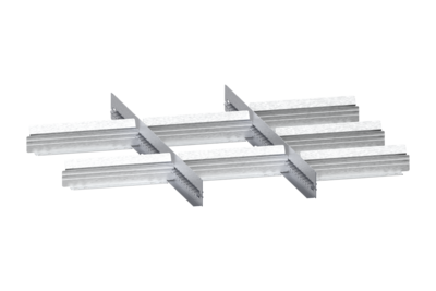 Lådinredning metall 128, 36x36, H=100/125mm