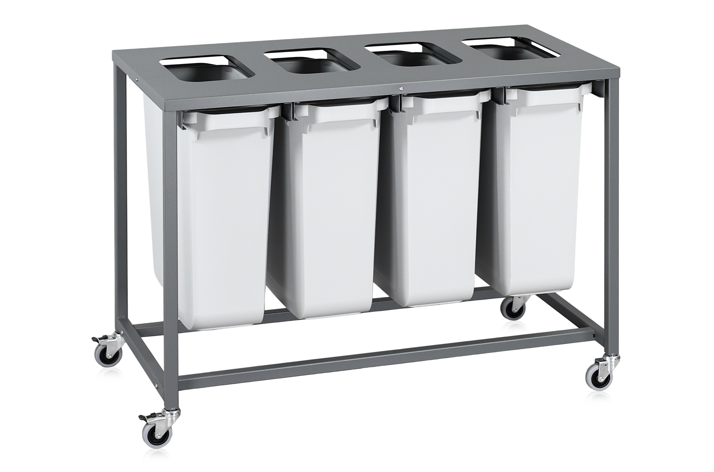 Recycling Trolley Light 4 Bins