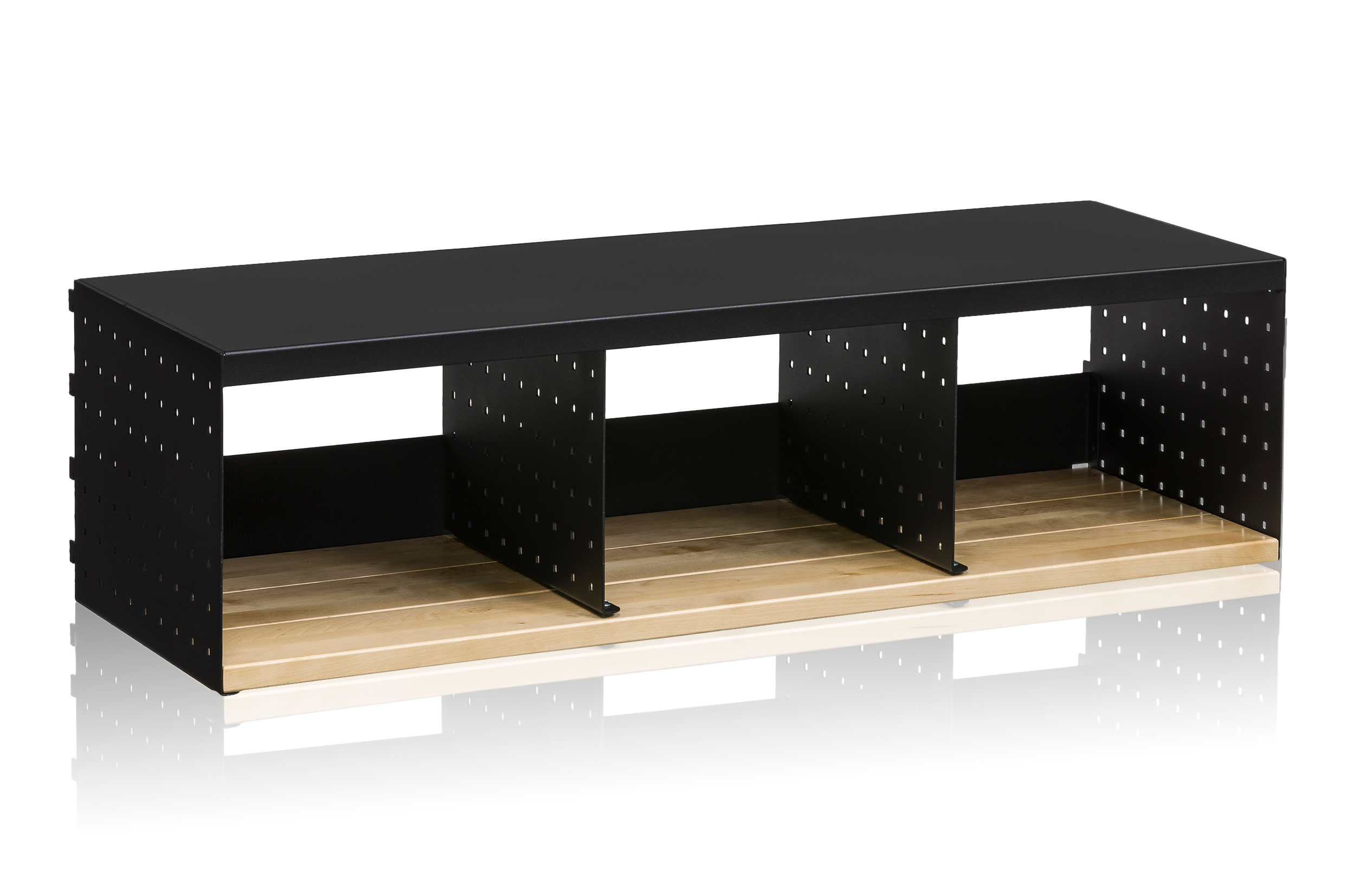 Clothing Compartment 900 mm 3 Sections Black
