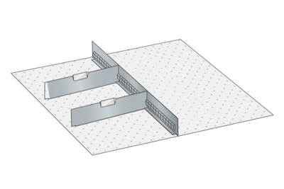 Lådinredning metall 140, 36x36, H=300mm