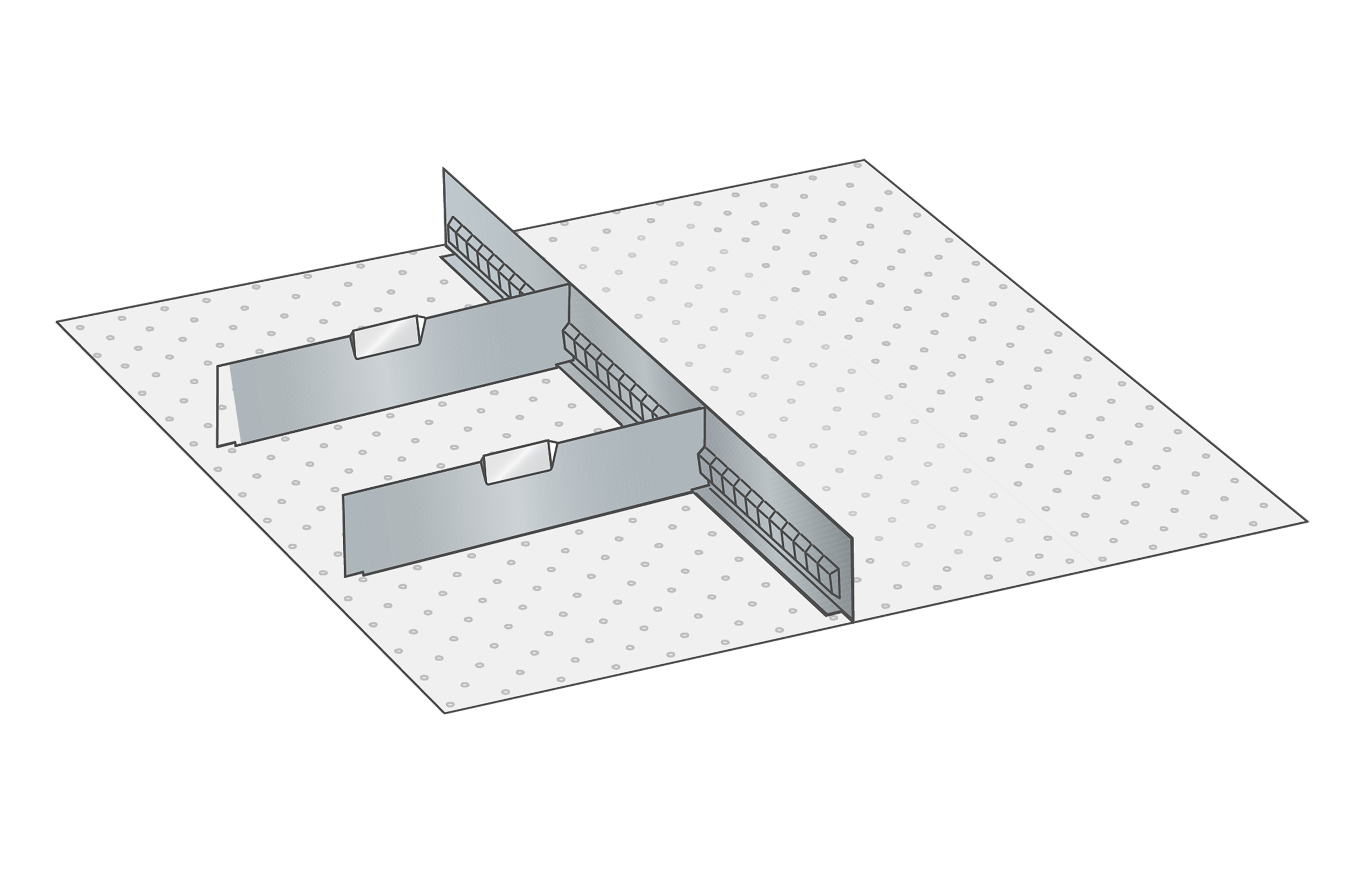Lådinredning metall 135, 36x36, H=200mm