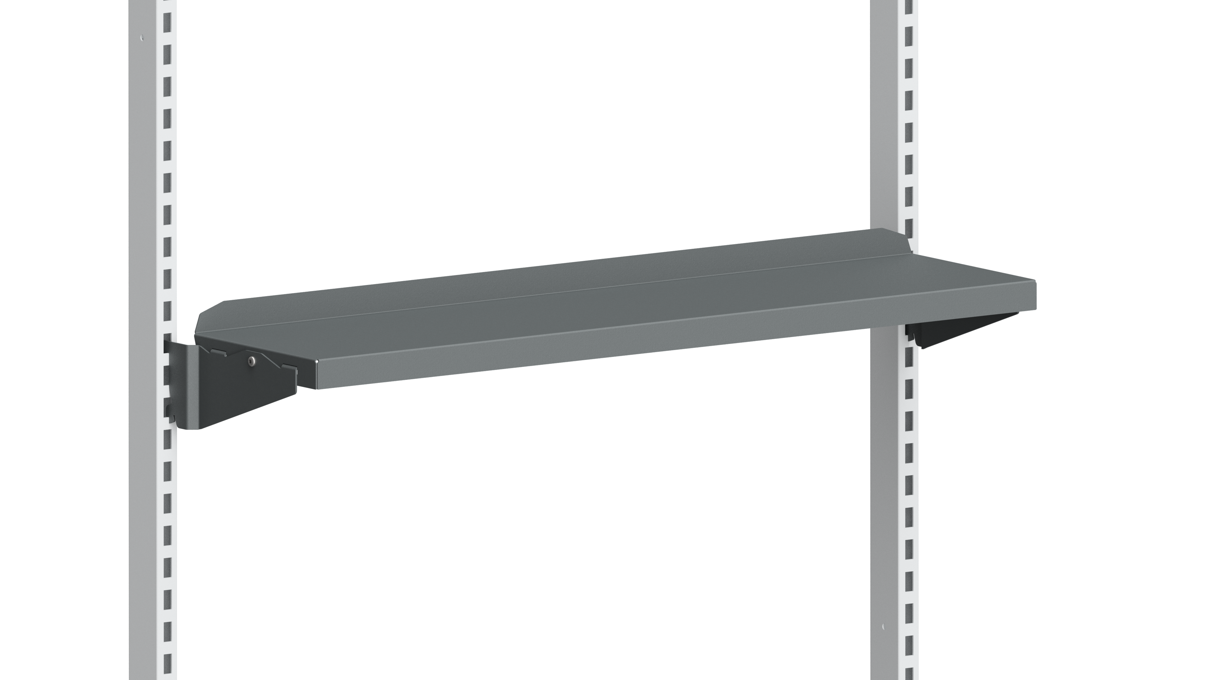 Hyllplan 900x210 mm Grå inkl. konsol