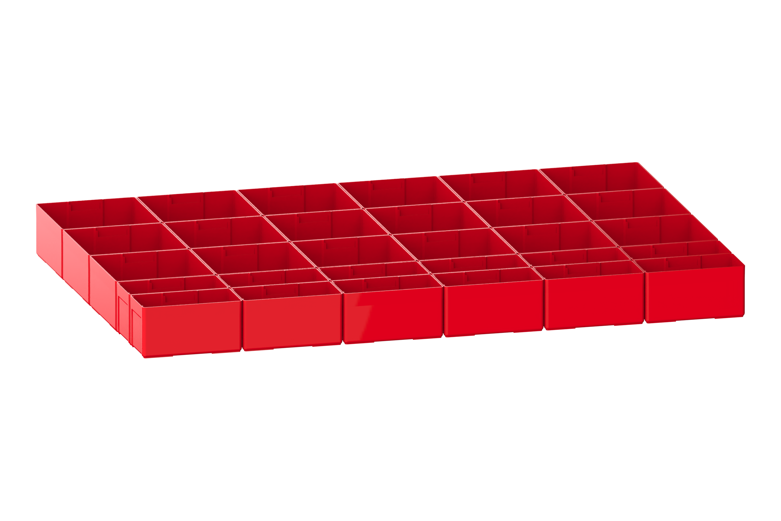 Lådinredning plast kit 28, 54x36, H=100/125mm