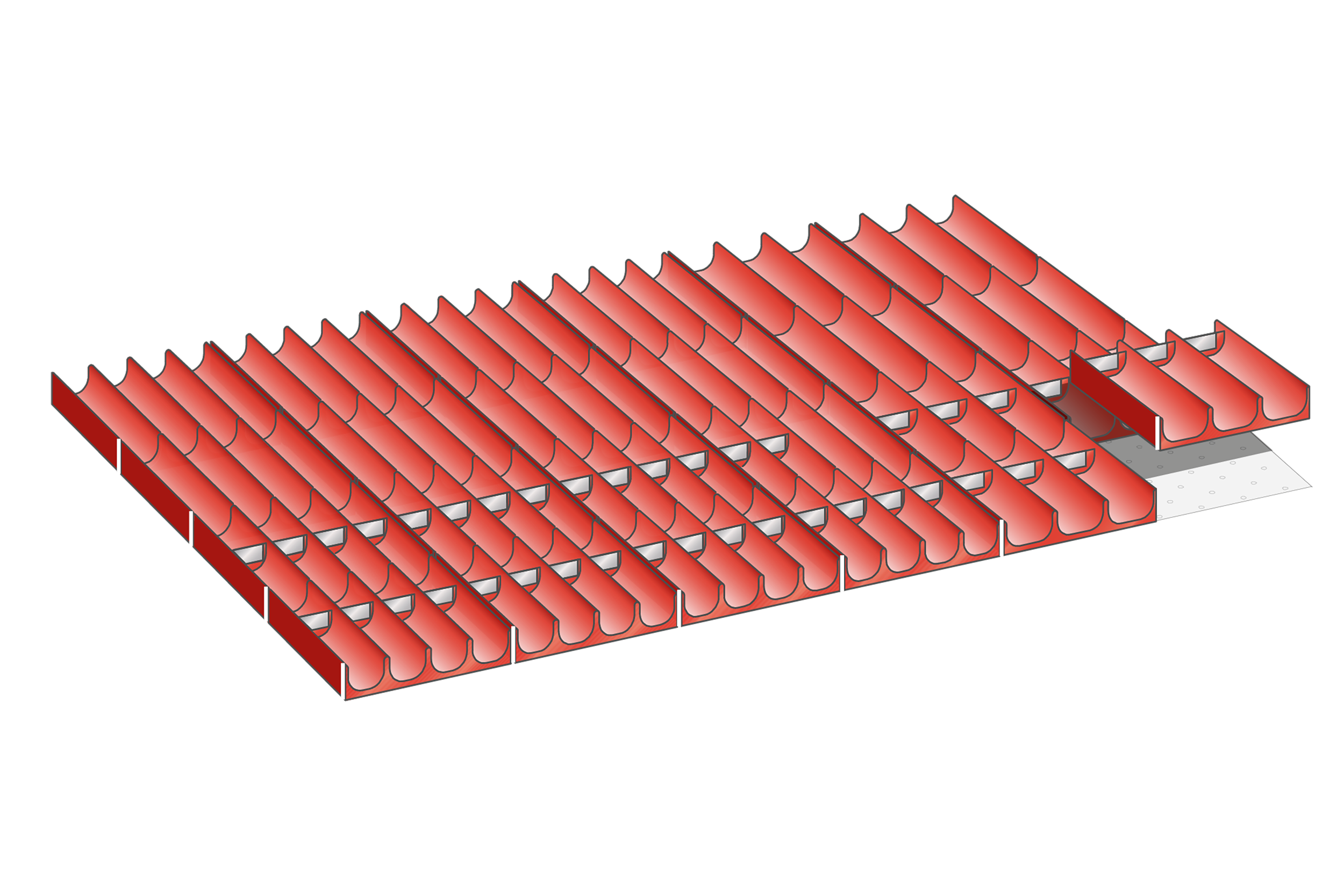 Lådinredning plast kit 20, 54x36, H=50mm