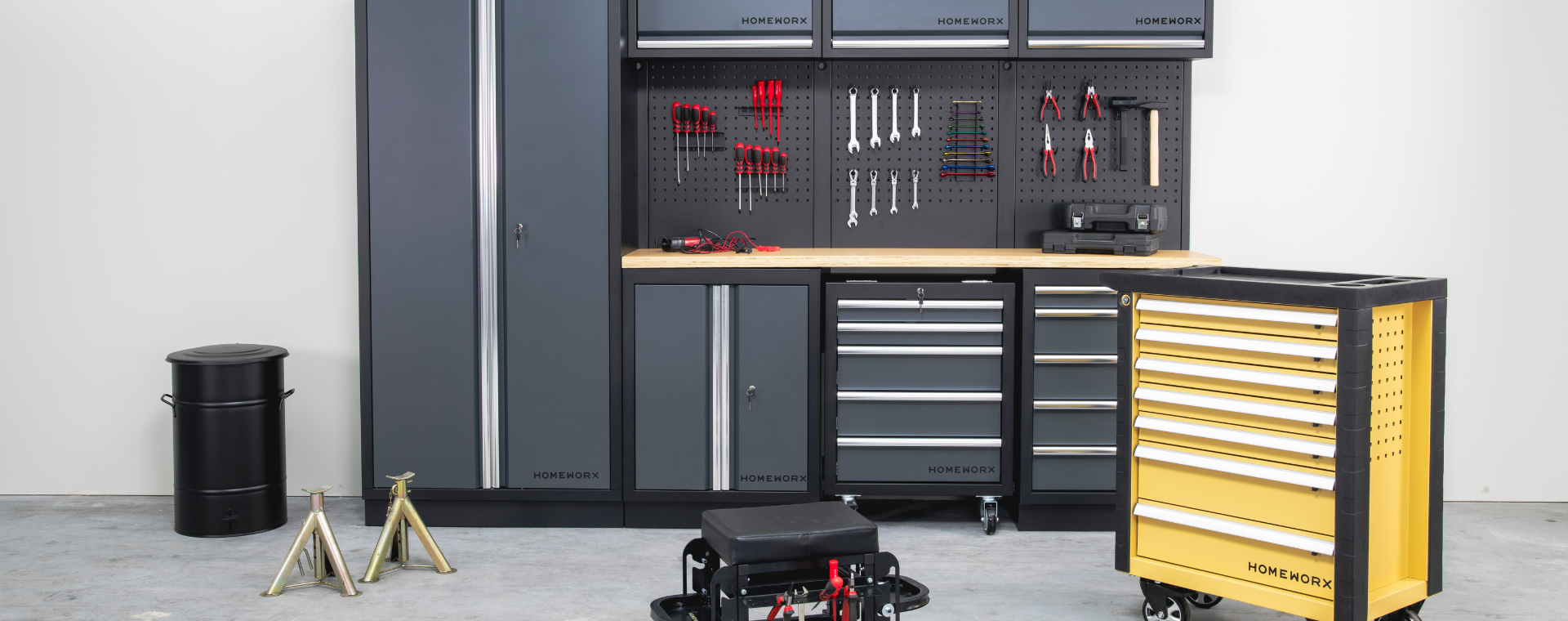 Garageneinrichtung für Garage und Werkstatt