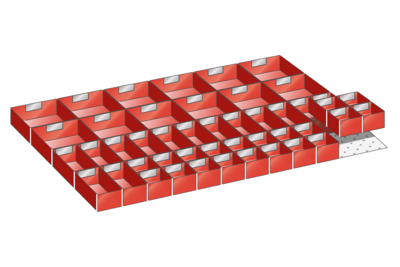 Lådinredning plast kit 23, 54x36, H=50mm