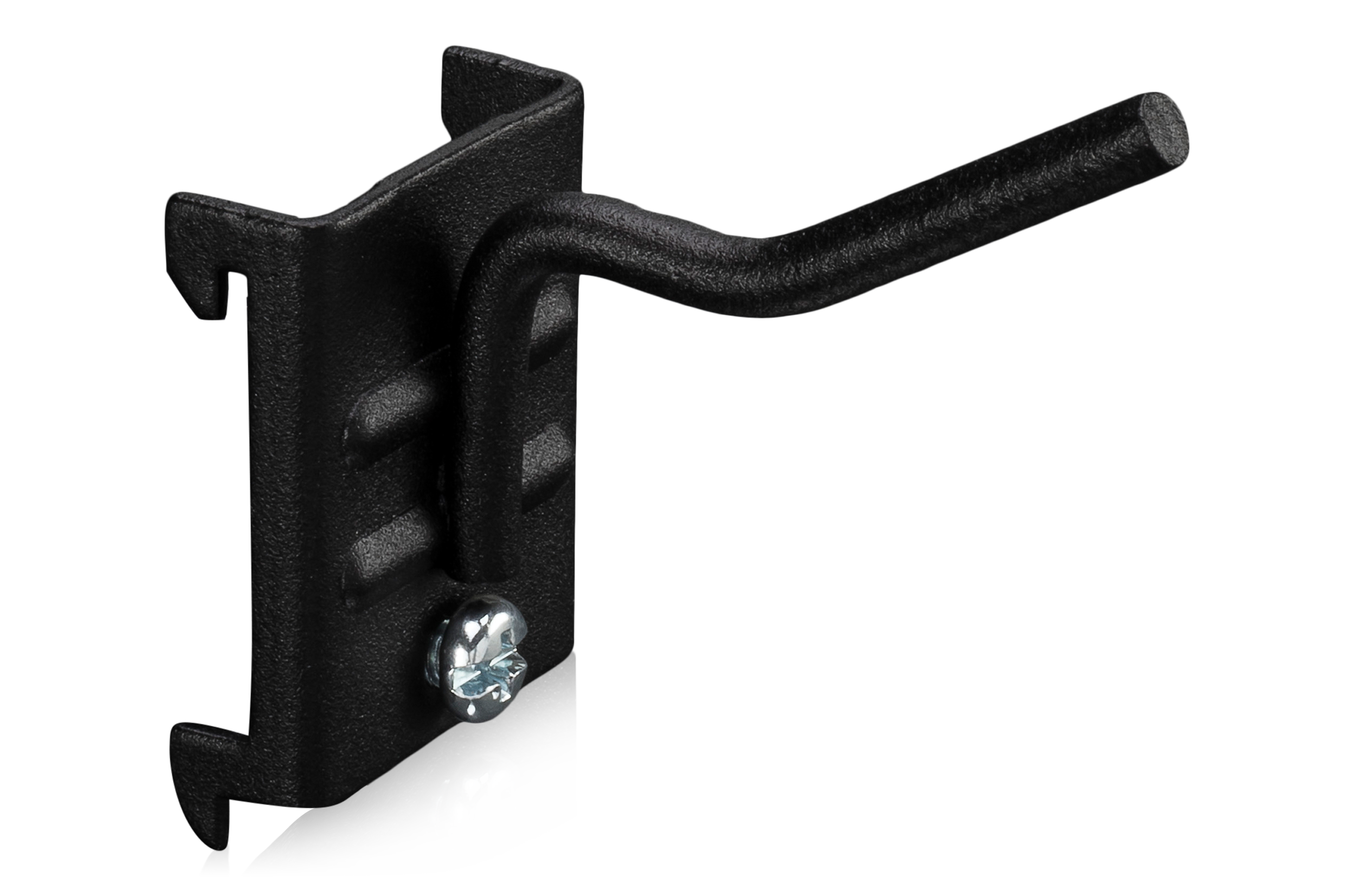 Angled Single Hook 50x5 mm 5-pack Black