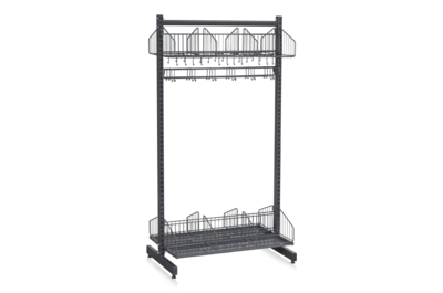 Schuh- und Hutablage inkl. Hakenleiste Boden Grundteil, grau