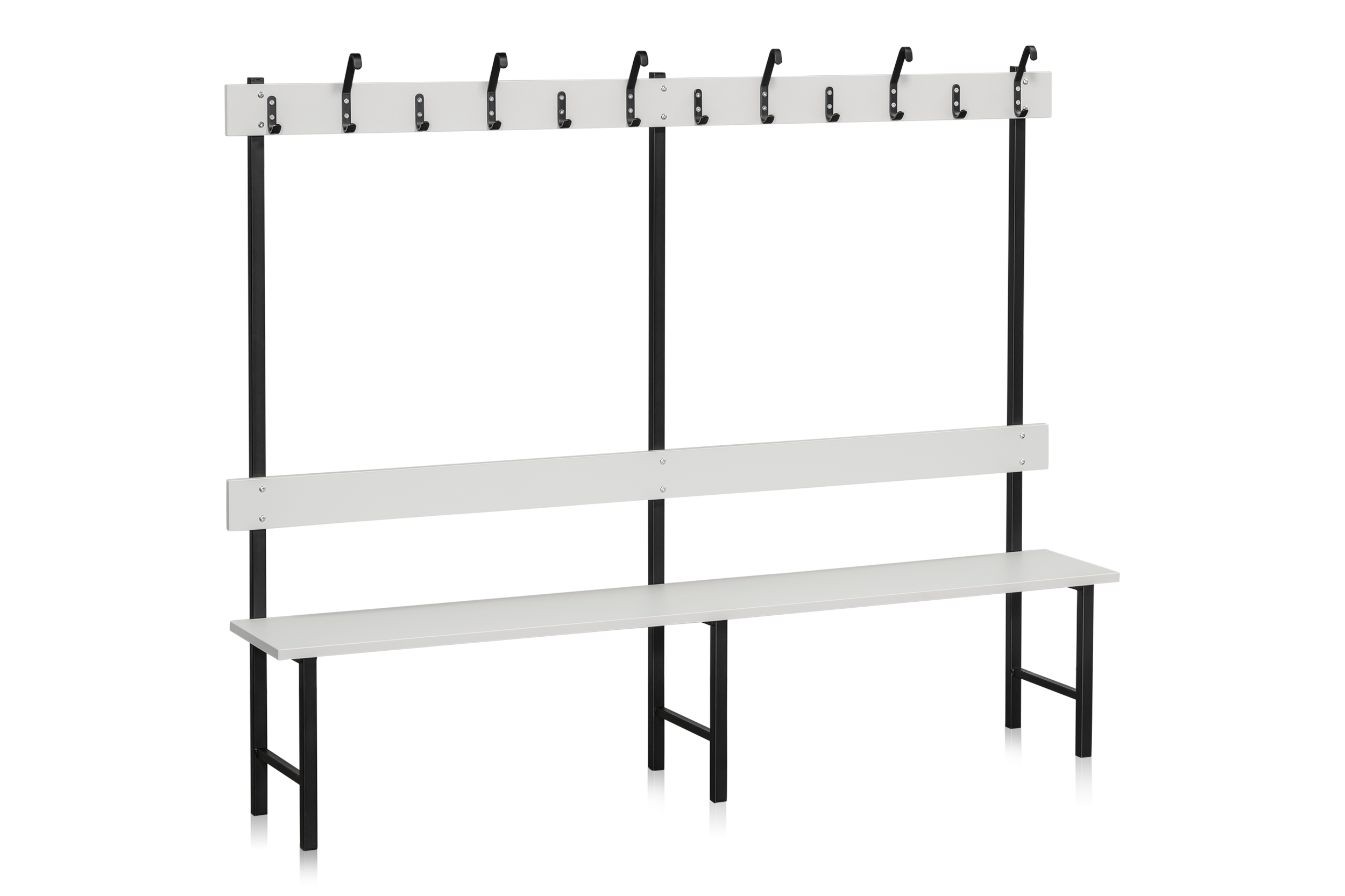 Bench Single-Sided 2000 mm Light Grey