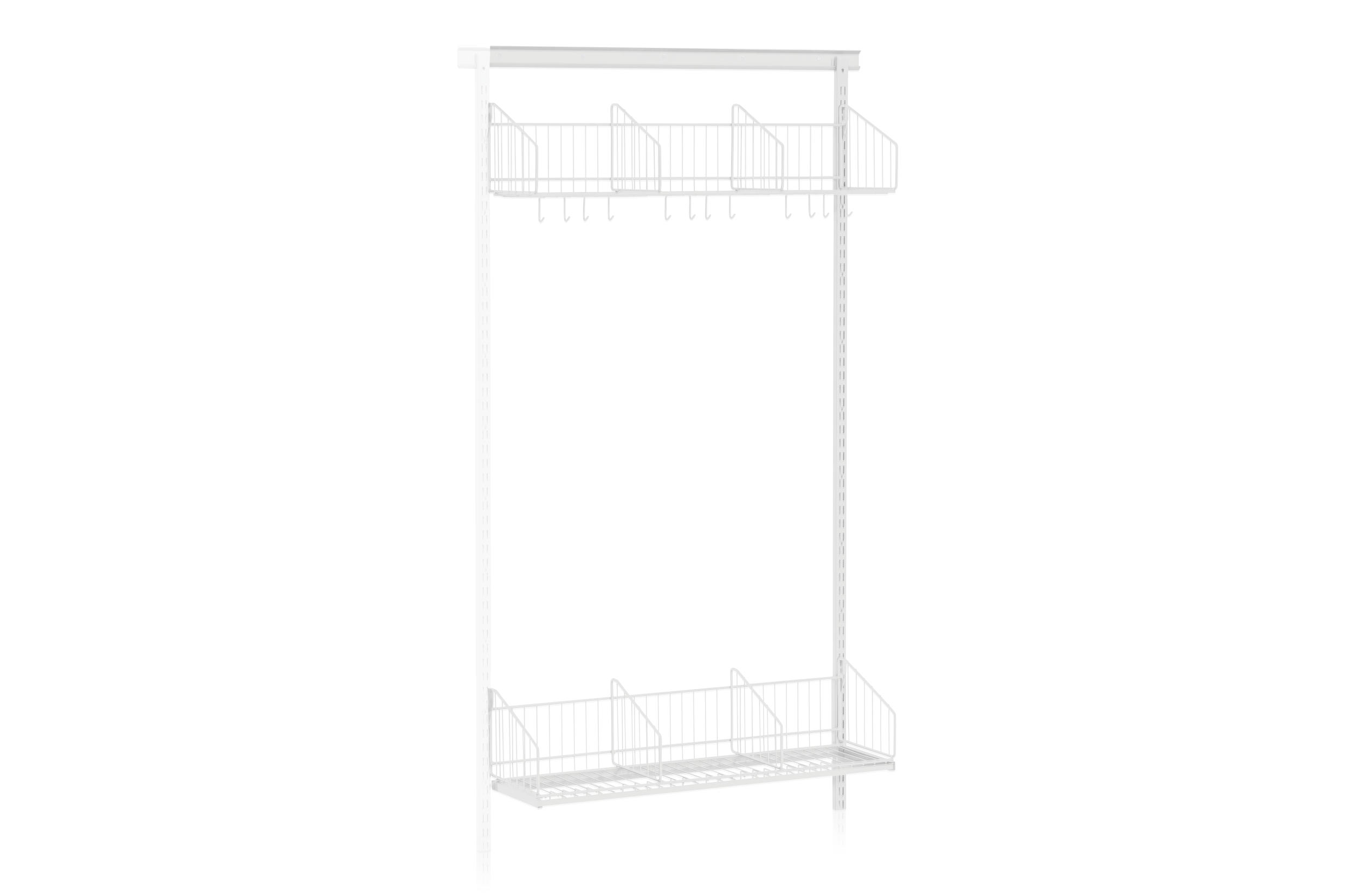 Shoe and Hat Shelf Wall Extension 900 mm White