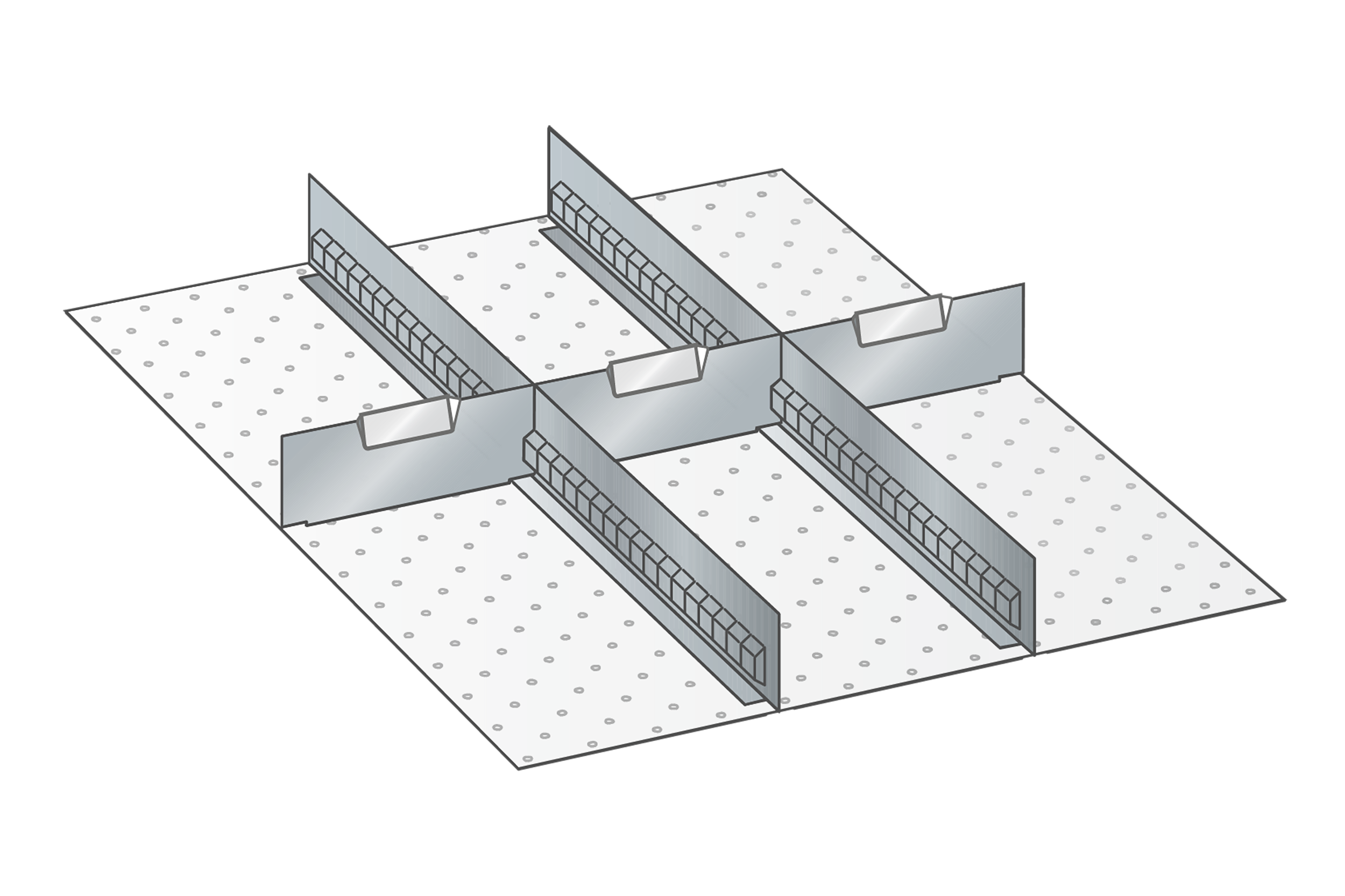 Lådinredning metall 104, 27x36, H=75mm