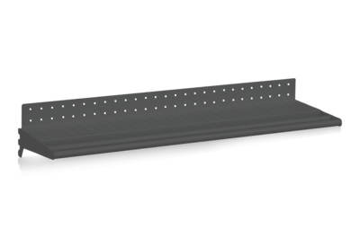 Regalboden gelocht inklusive Kleiderstange 900 mm Grau