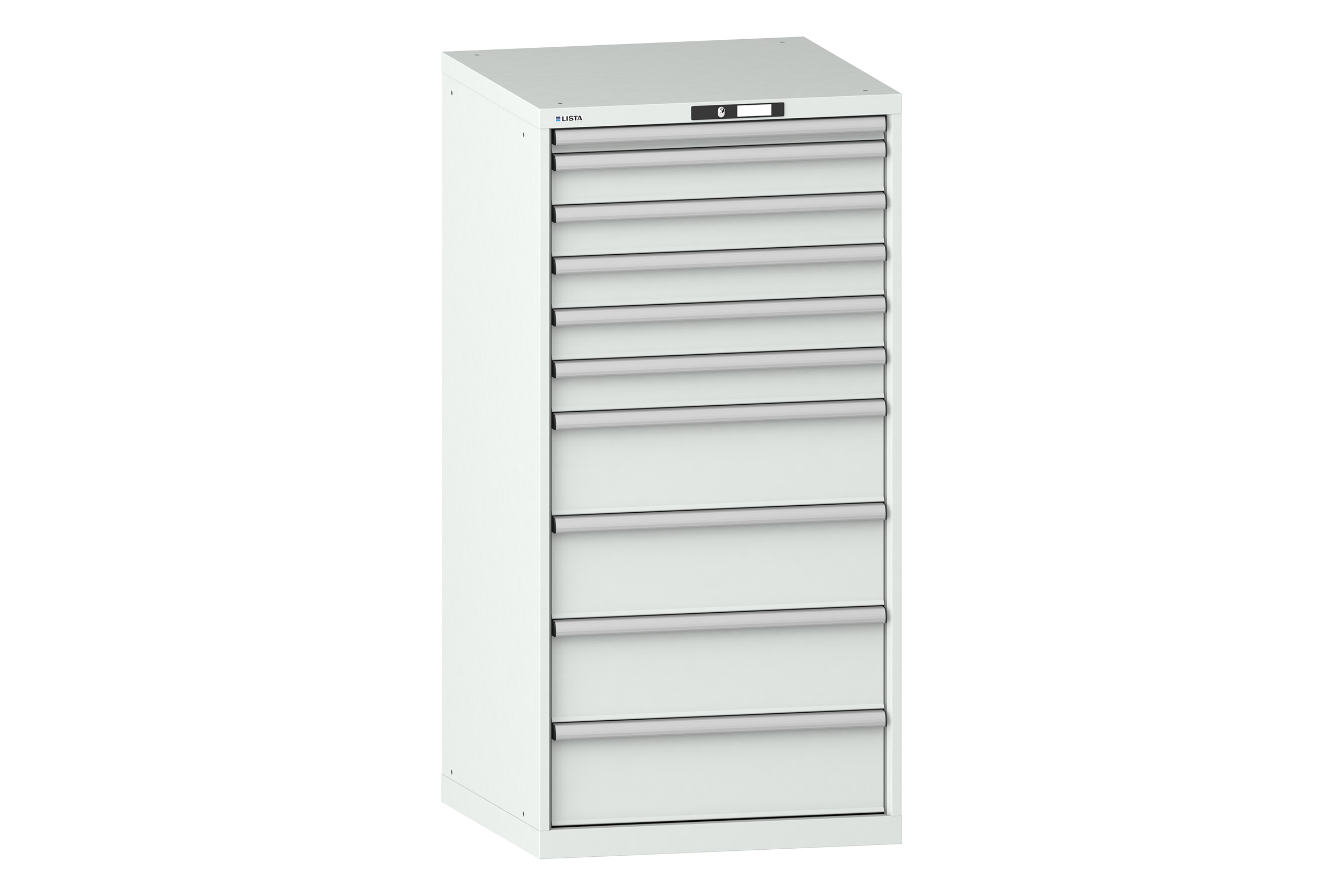 Verktygshurts LISTA 36x36 (BxDxH) 717x725x1450 10 lådor 200 kg