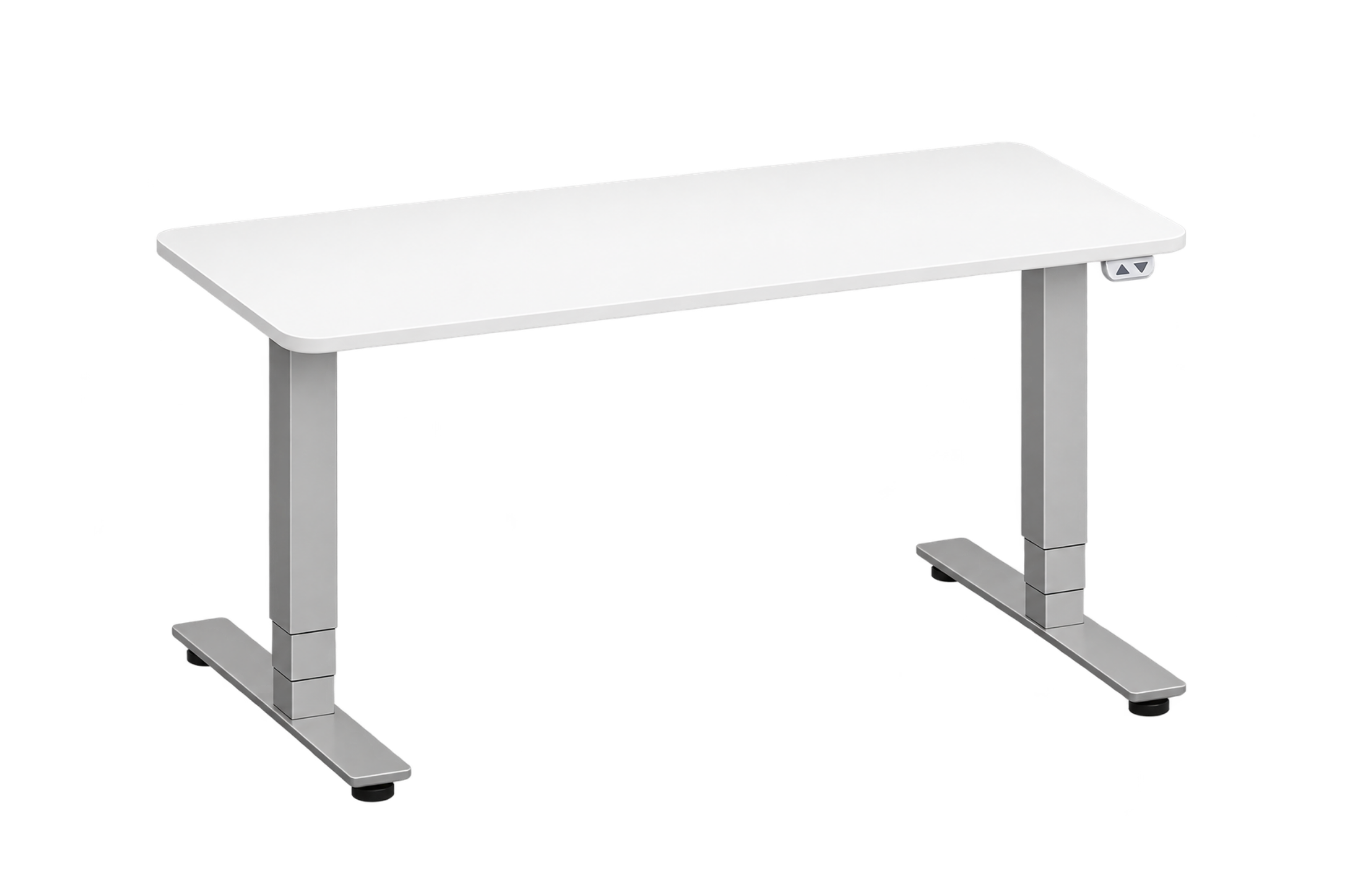 Desk 1200x800 mm White/Silver Motorized