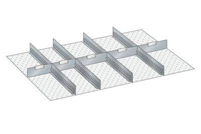 Lådinredning metall 146, 54x36, H=75mm