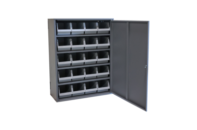 Skåp 20 m.4 hyllplan 660x280x775 inkl 20 backar