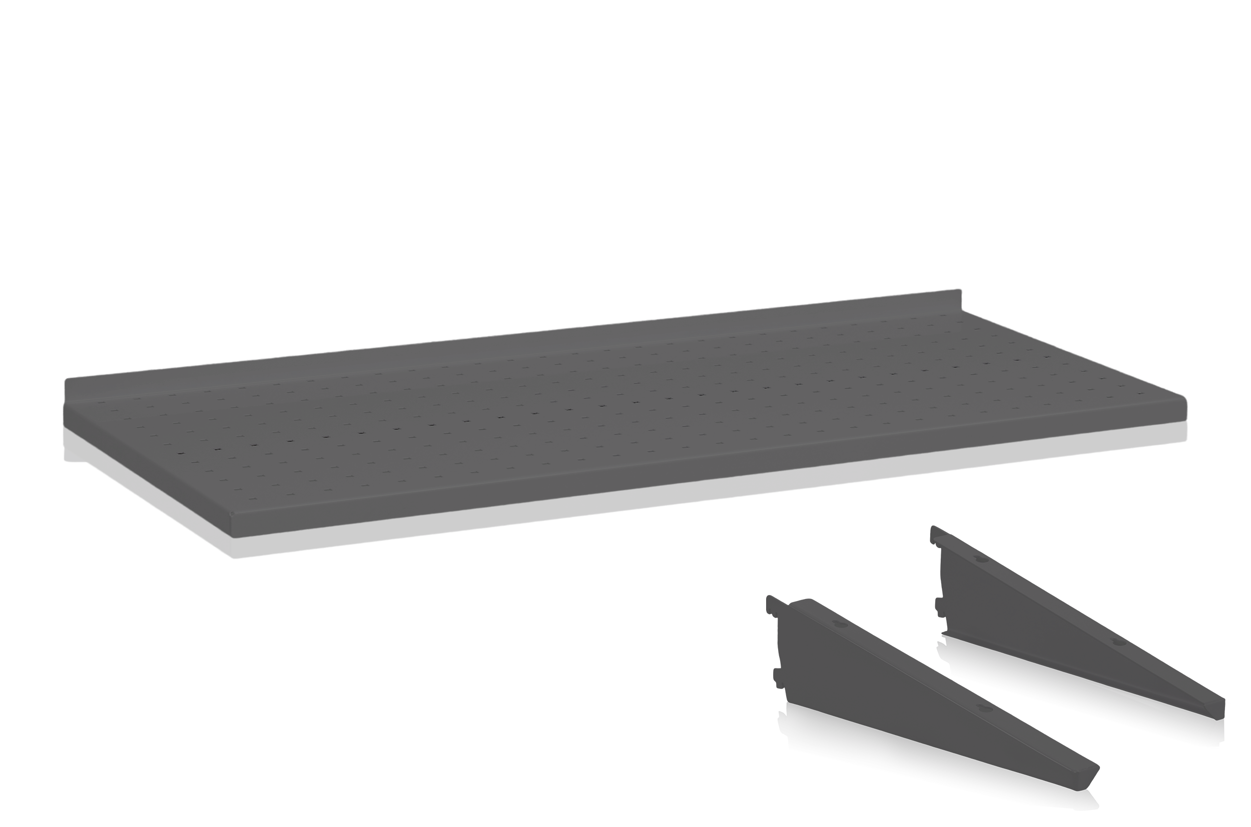 Blechregalboden Perforiert 900x400 mm Regalhalterung Grau