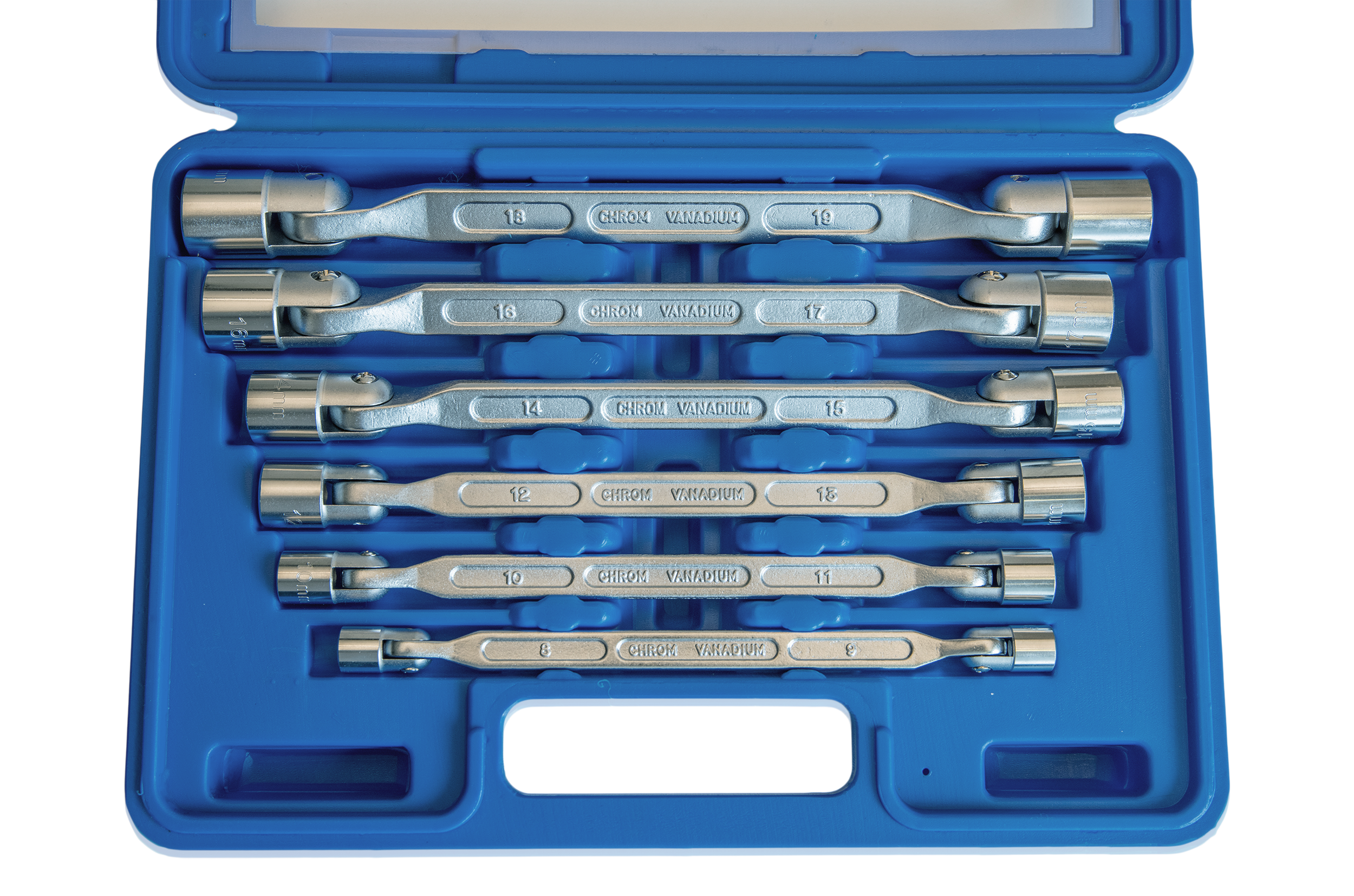 Double Flexible Wrench Set 8-19 mm 6 Pcs