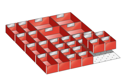 Lådinredning plast kit 7, 27x36, H=75mm