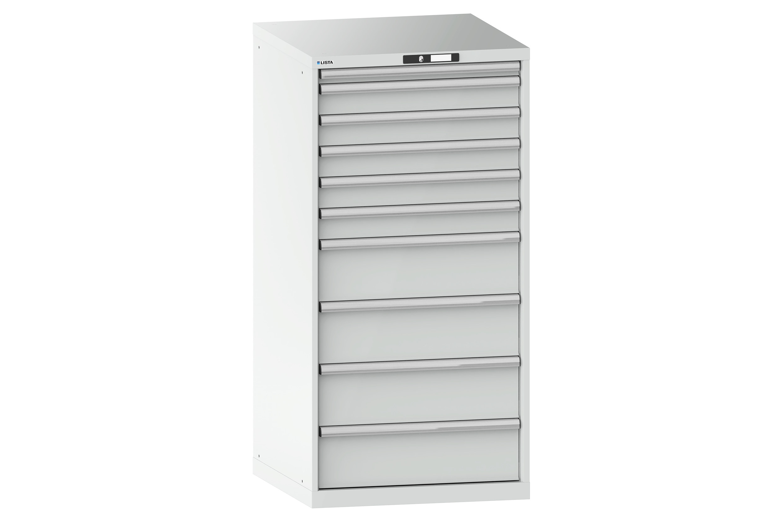 Verktygshurts LISTA 36x36 (BxDxH) 717x725x1450 10 lådor 75 kg