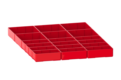 Lådinredning plast kit 8, 27x36, H=75mm