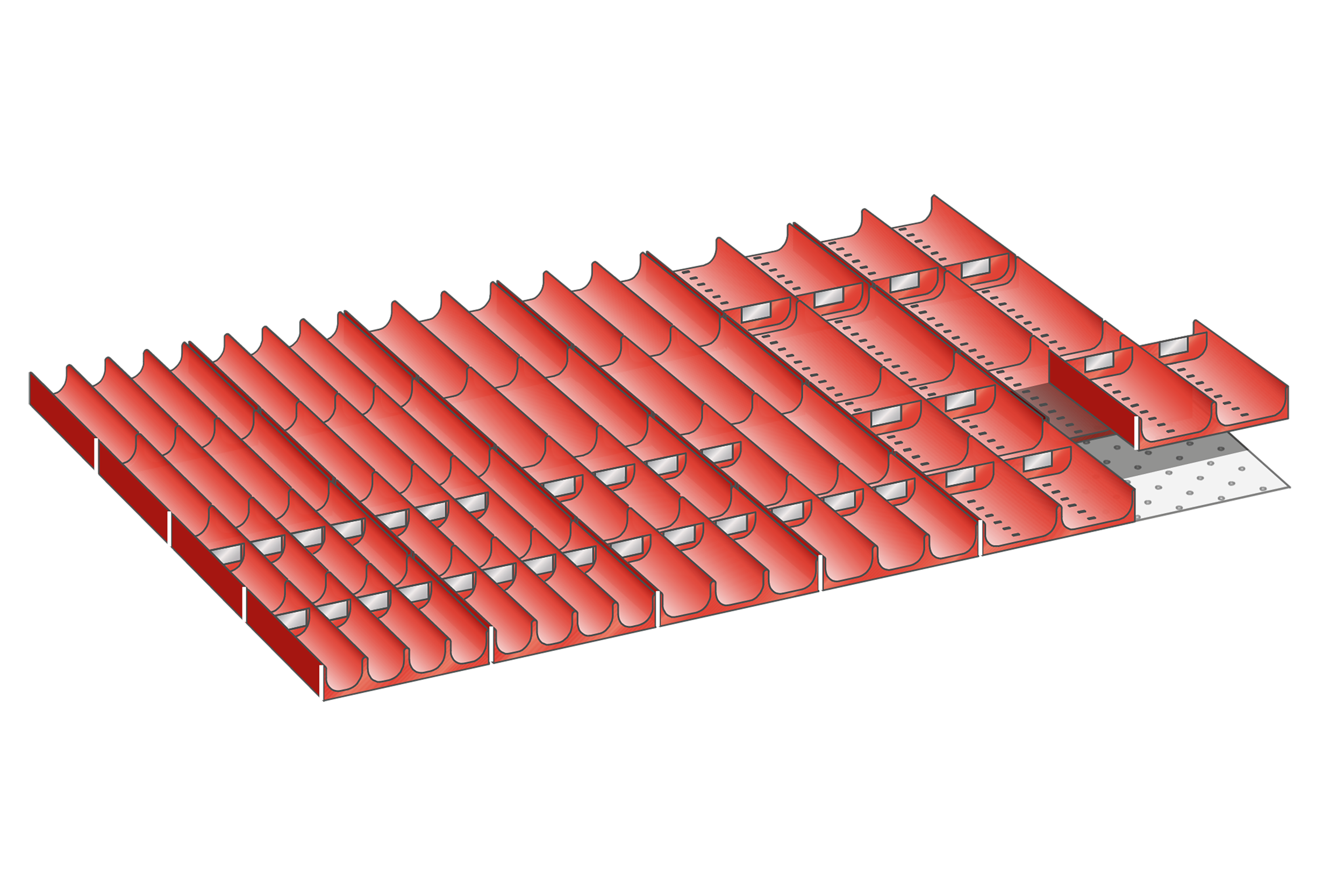 Lådinredning plast kit 21, 54x36, H=50mm
