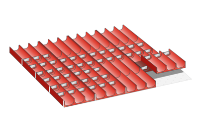 Lådinredning plast kit 13, 36x36, H=50mm