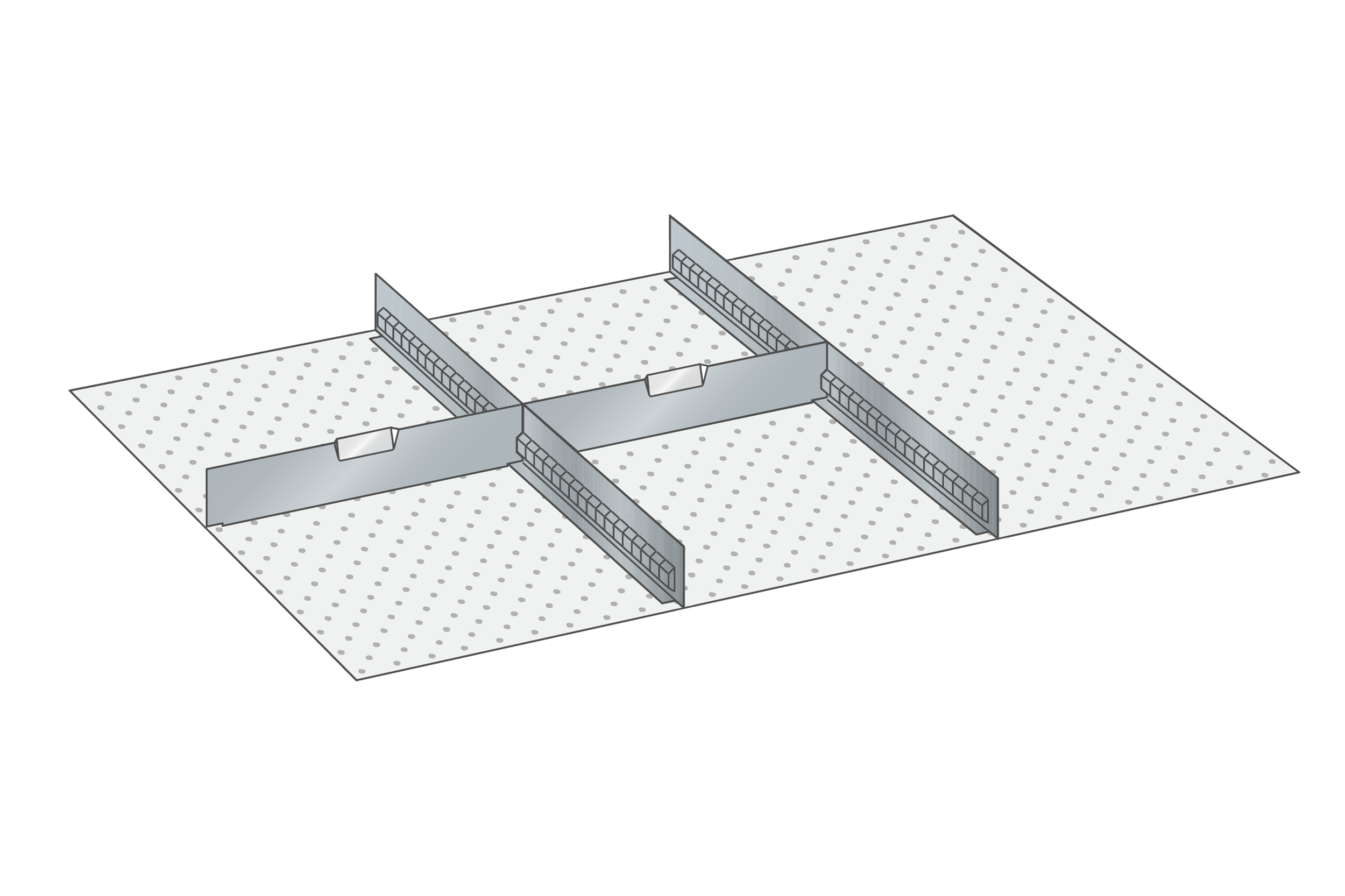 Lådinredning metall 148, 54x36, H=75mm