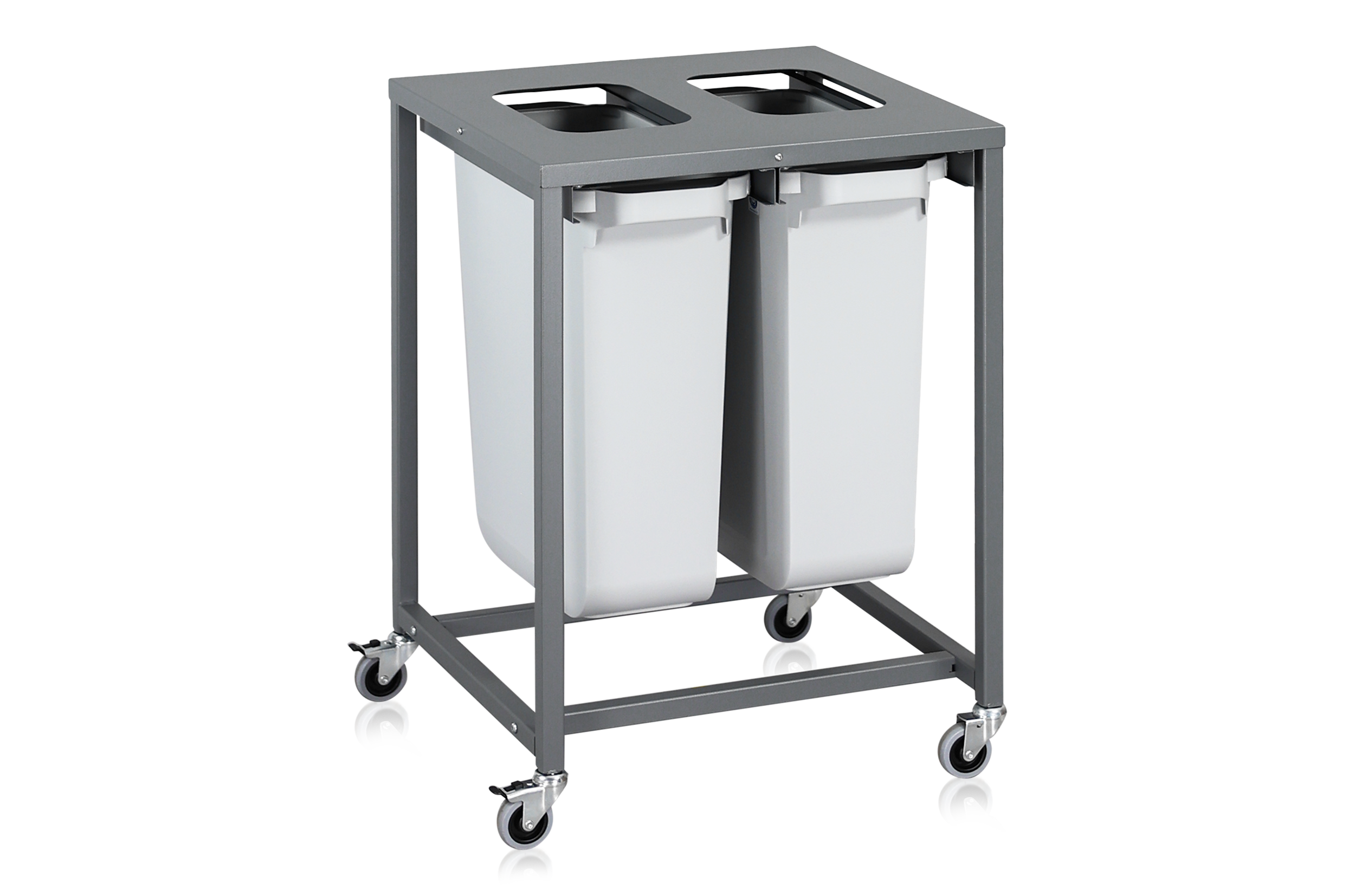 Recycling Trolley Light 2 Bins