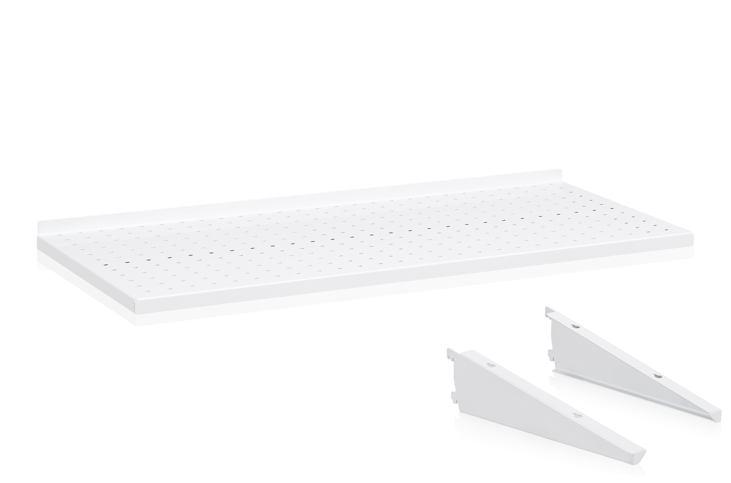 Blechregalboden Perforiert 900x400 mm Regalhalterung Weiß