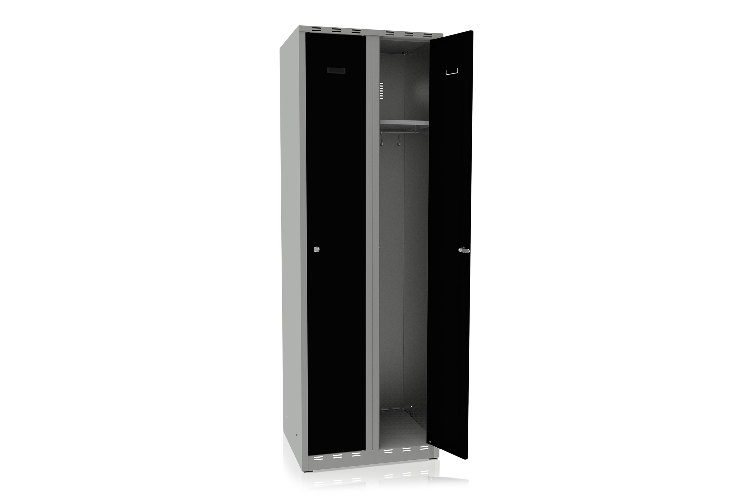Locker 2 Doors Width 600 mm Black
