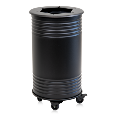 Avfallsbehållare Tin, Brännbart, Hjul, Svart