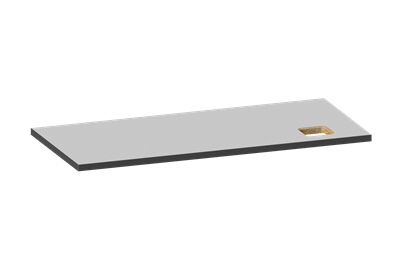 Tischplatte 1800x800x40 mm m. Ausschnitt - Grau Laminat