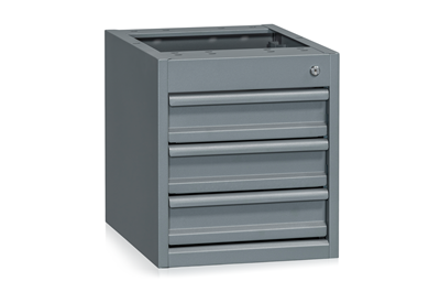 Storage Drawer Unit Grey 3x100 mm