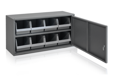 Cabinet 8, 1 Shelf, 660x280x360mm, inclu. 8 Plastic Bins