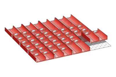 Lådinredning plast kit 14, 36x36, H=50mm