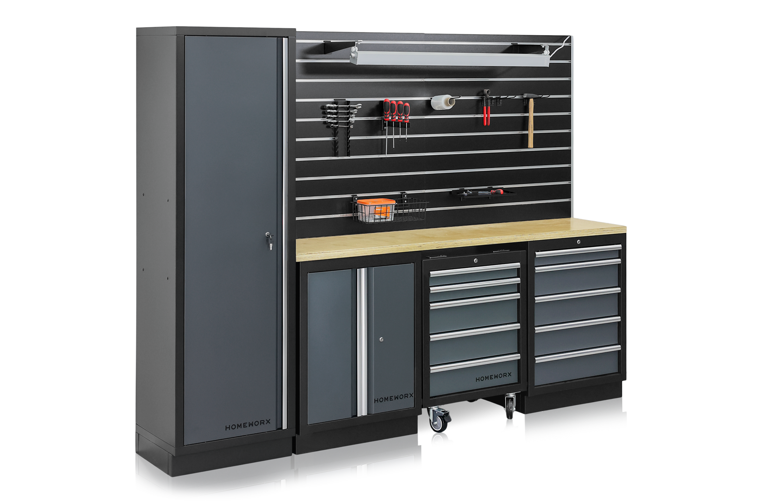 Garageinredning Homeworx Spårpanel Komplett 2