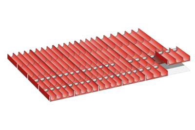 Lådinredning plast kit 20, 54x36, H=50mm