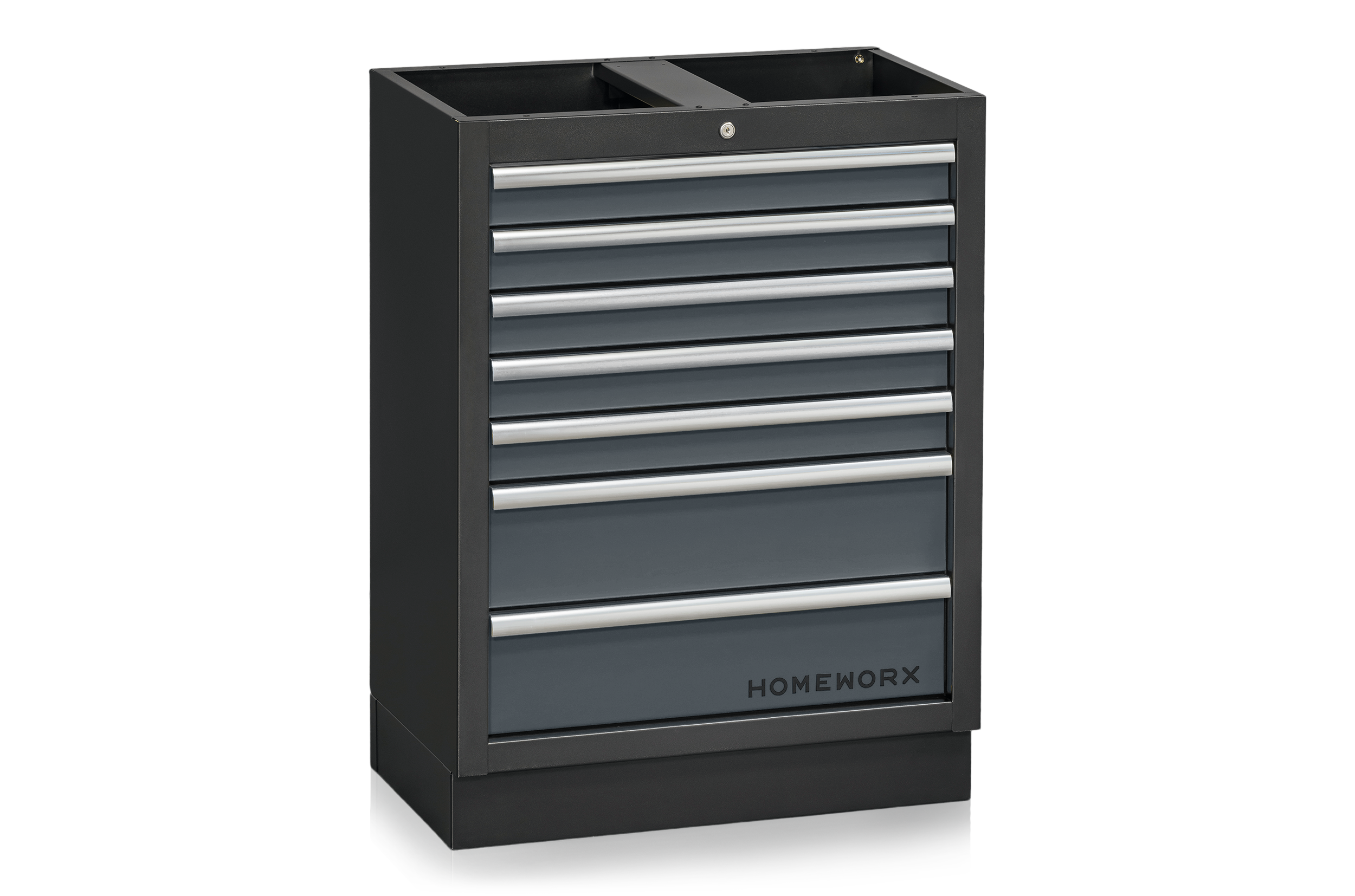 Drawer Unit 7 Drawers Grey/Black