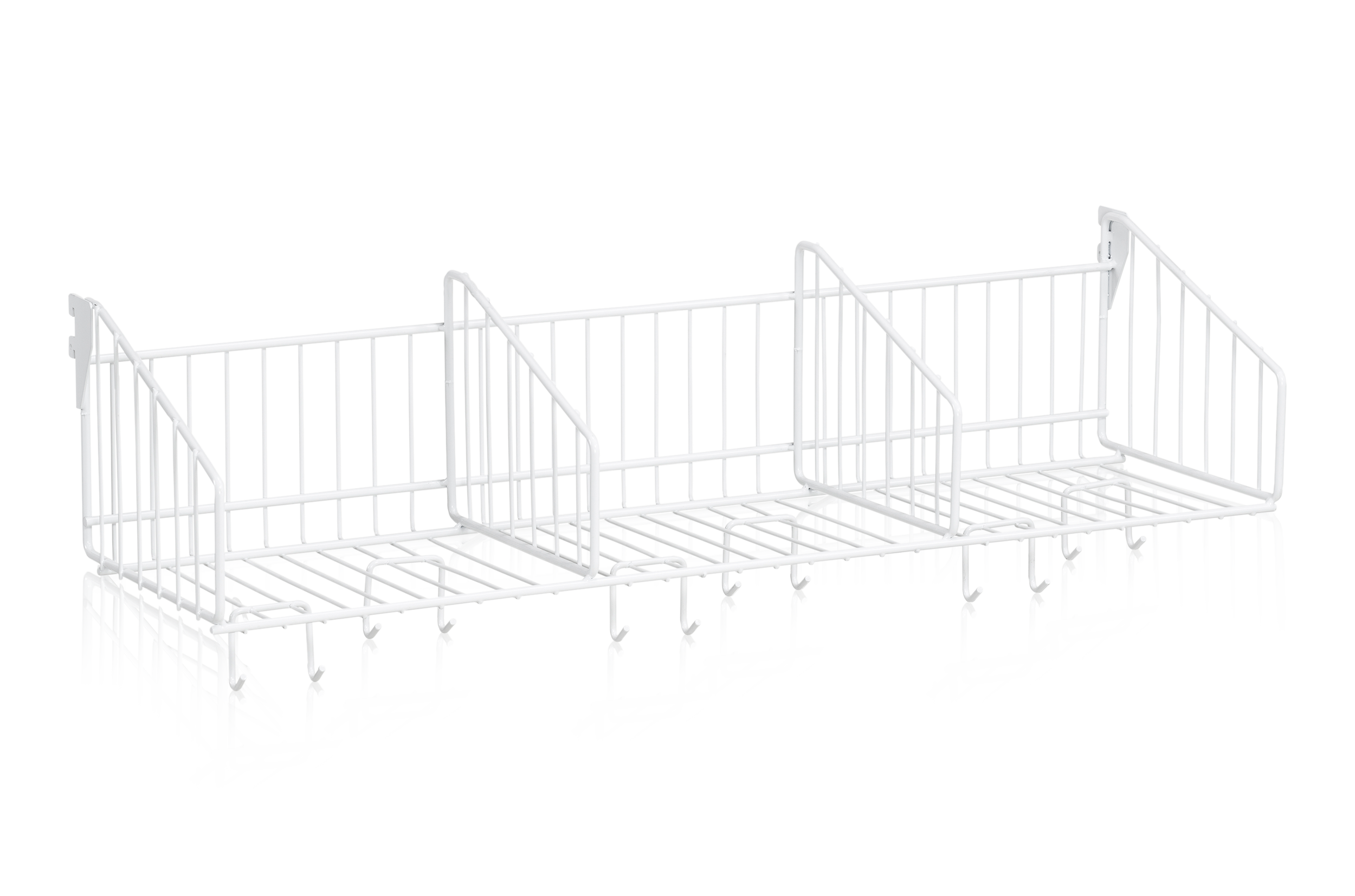Hat Shelf 900 mm 3 Compartments White