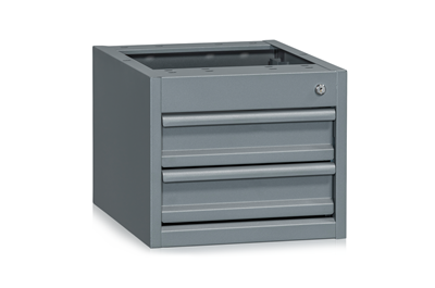 Storage Drawer Unit Grey 2x100 mm