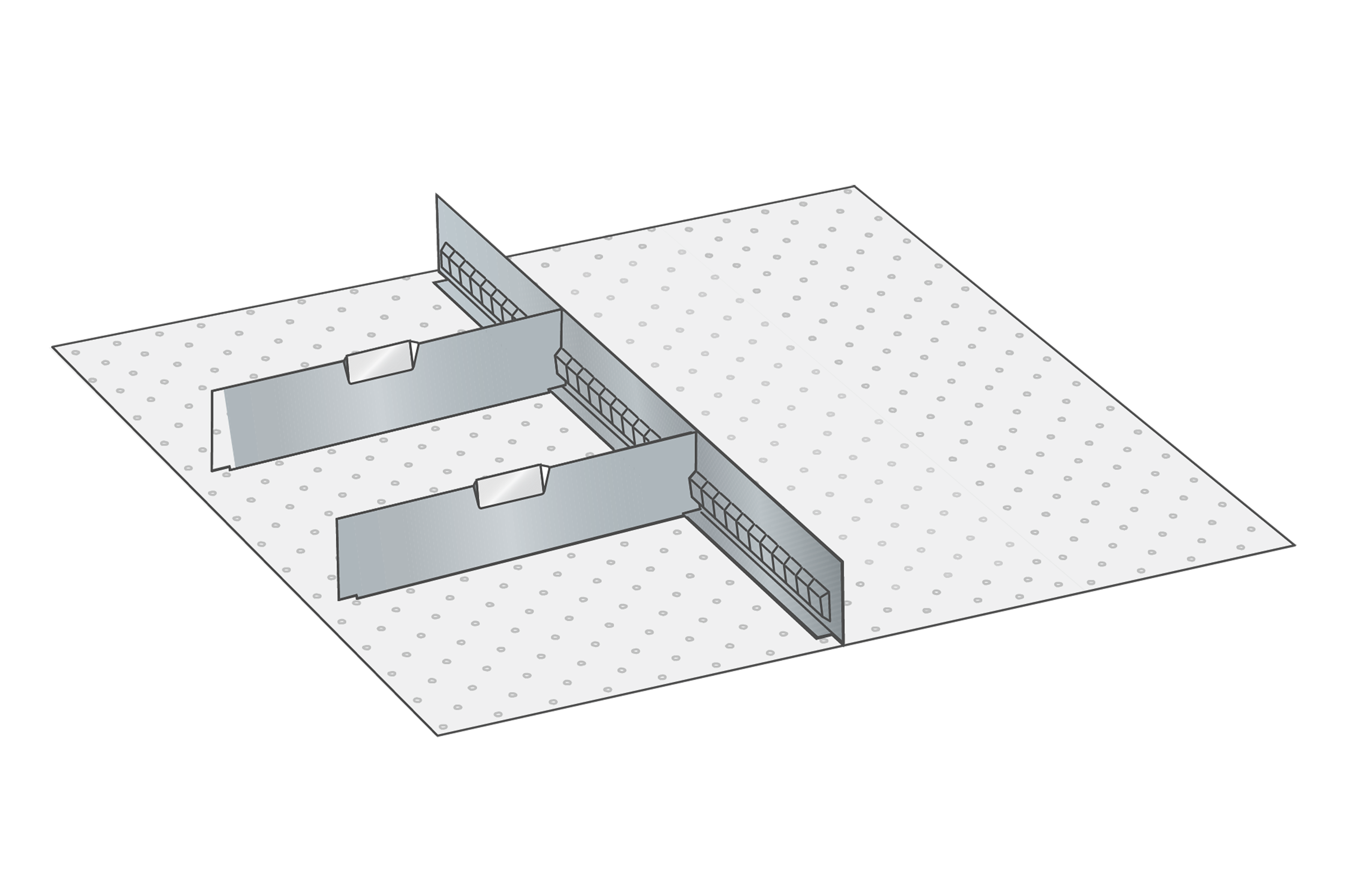 Lådinredning metall 140, 36x36, H=300mm