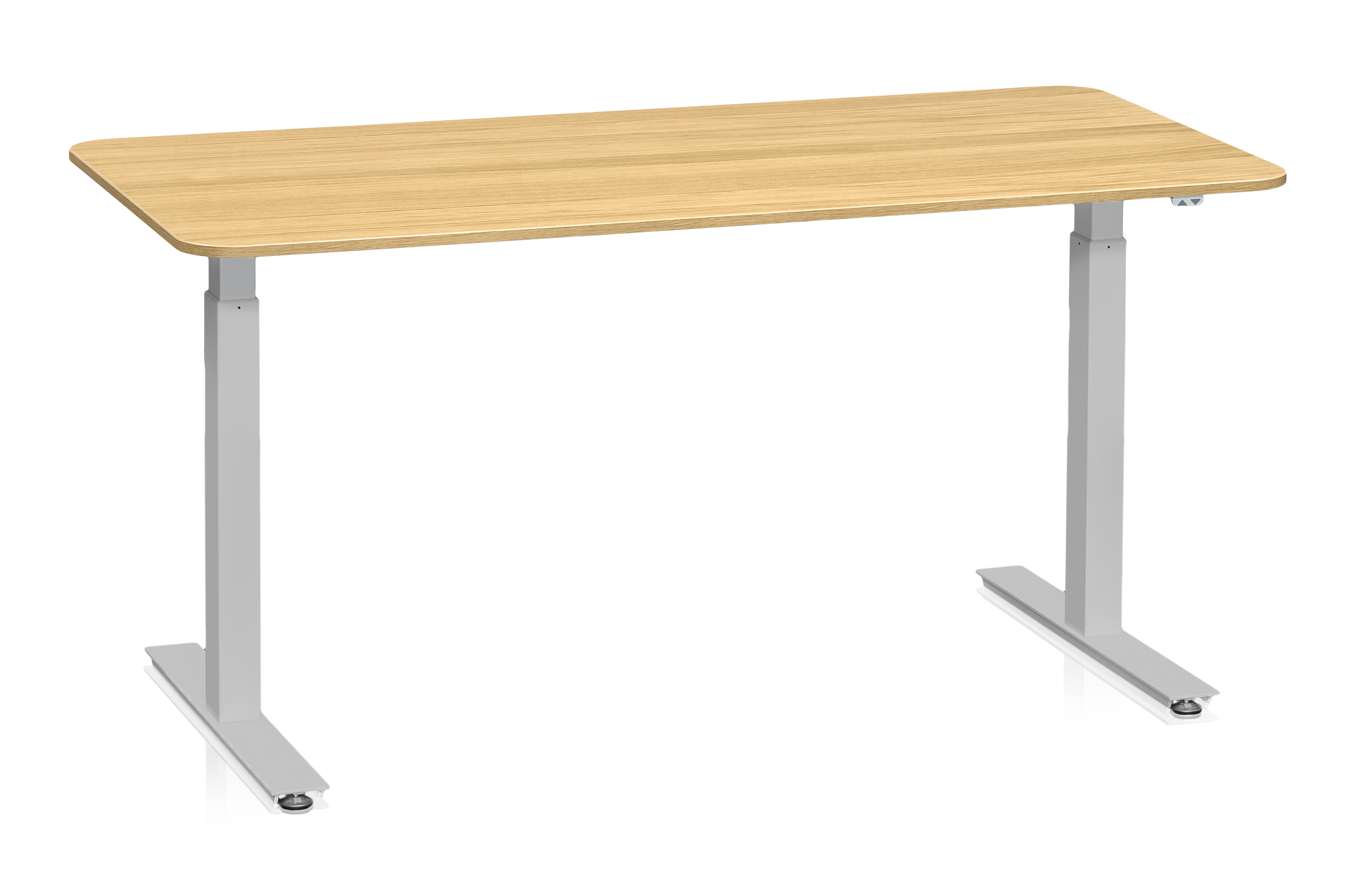 Desk 1600x800 mm Oak/Silver Motorized