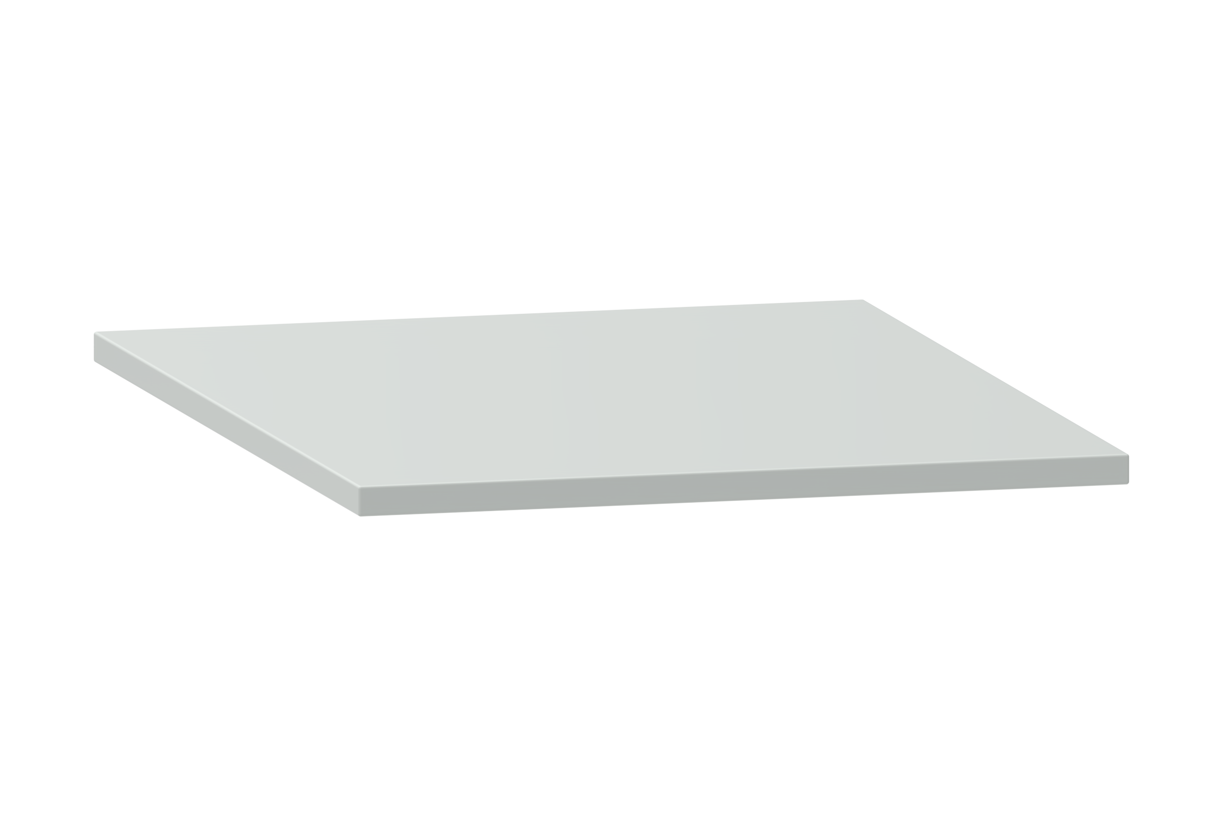 Topplan ljusgrå melamin LISTA 27x36 (564x725x22 mm)
