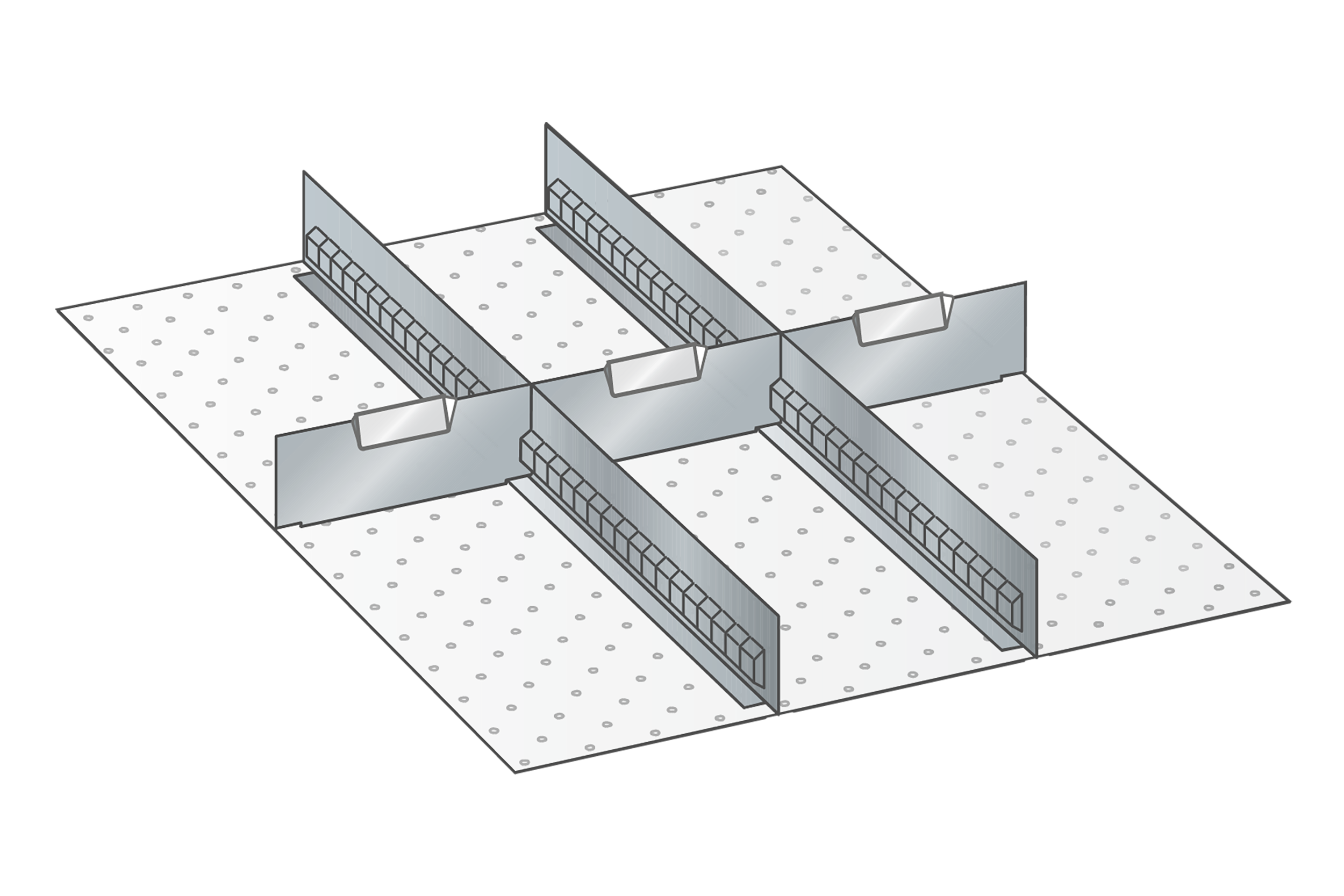 Lådinredning metall 112, 27x36, H=150mm